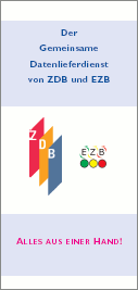 Flyer des Gemeinsamen Datenlieferdienstes von ZDB und EZB